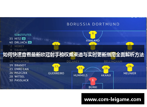 如何快速查看最新欧冠射手榜权威渠道与实时更新指南全面解析方法